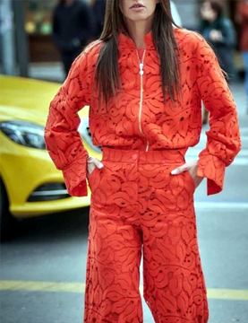 Coral Bomber Jacket