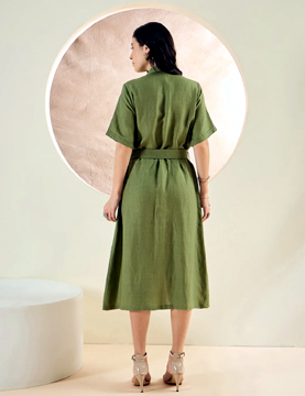 Olive Shirt Dress